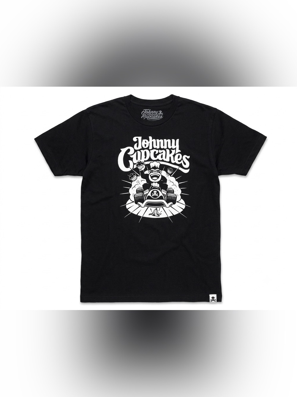 Johnny Cupcakes Donkey Kong Kart T Shirt Large L Black Graphic Tee Video Game